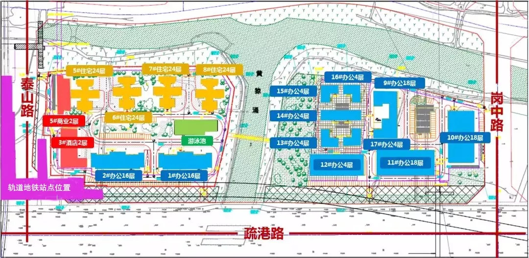 三山新城凤鸣广场项目规划批前公示出炉!西侧将建设轨道交通站点!